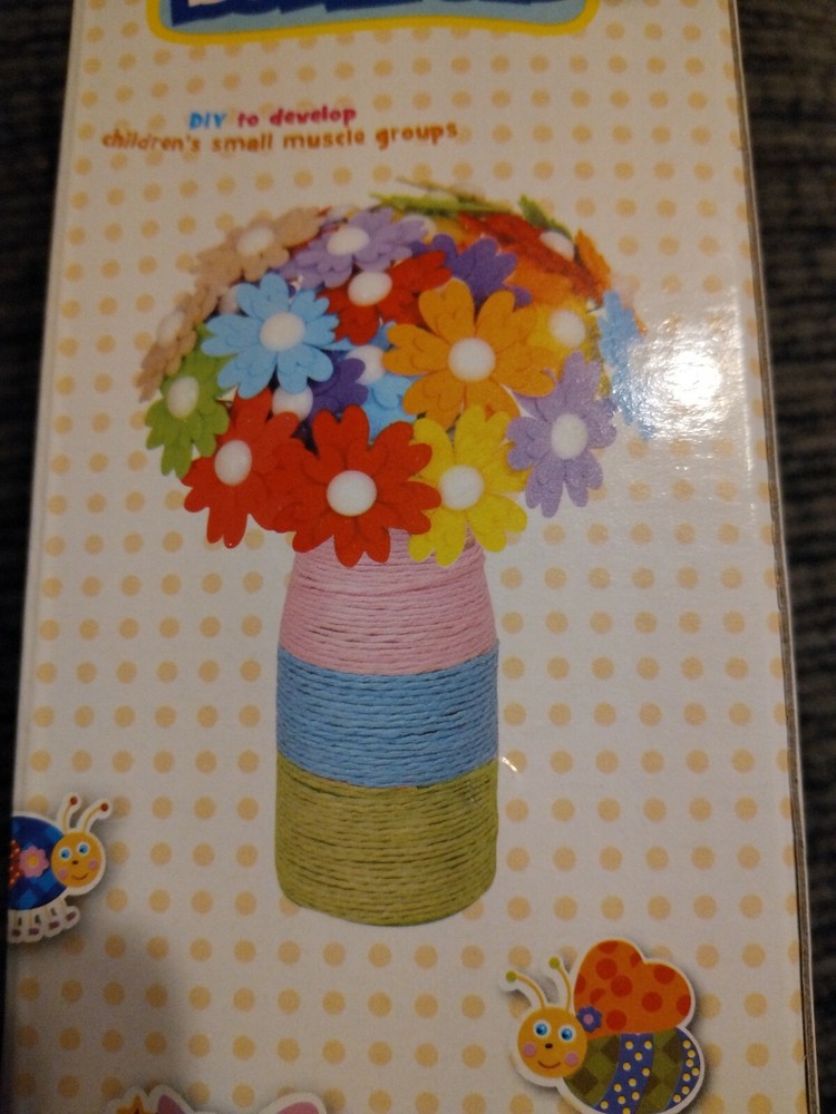 Diy Button Bouquet Hand button flowers Optional Style Ages 3+ craft