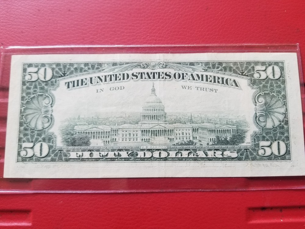 $50 Wet Ink Transfer/Ink Bleed, & Offset Print Error Note, Nice AU Bill