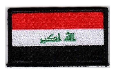 Iraq Flag 2" x 3.5" Hook & Loop 2 Piece Patch