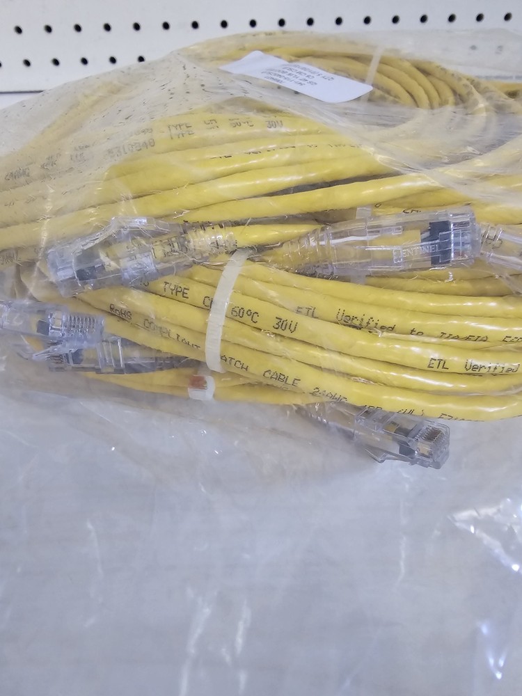 Lot of Five (5) Ethernet Patch Cable 40' Yellow