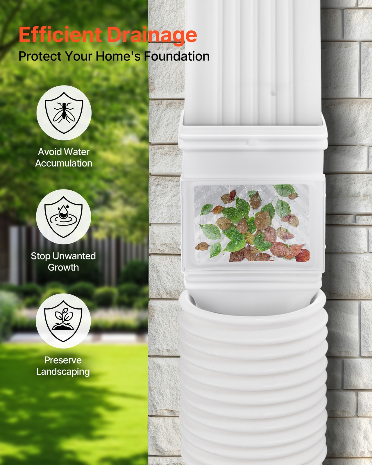 VEVOR Downspout Diverter Rainwater Collection Kit for 2x3 3x4