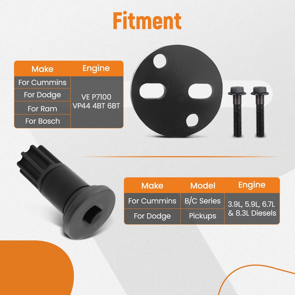 Injection Pump Gear Puller + Engine Barring Rotating Tool For Dodge Ram