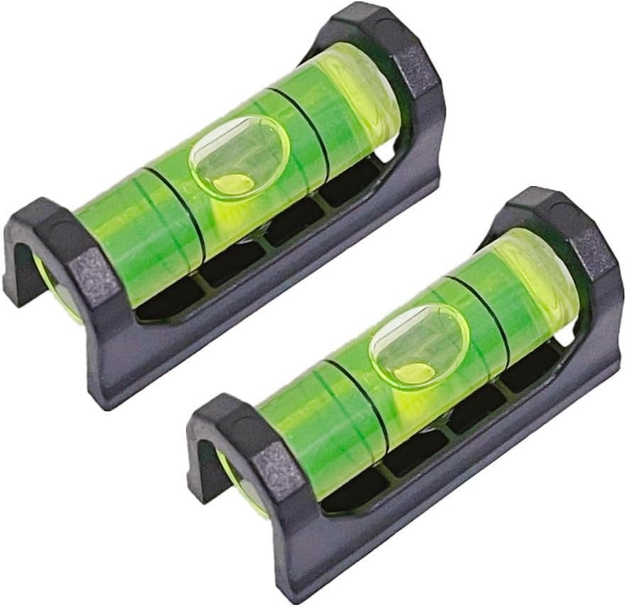 2Pcs Magnetic Bubble Level Tools with Spirit Vials for Measuring