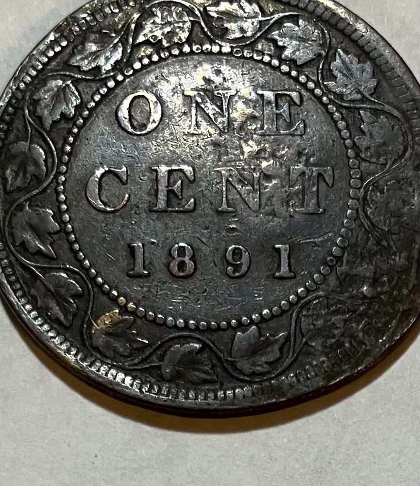 1891 Canada Large Cent Penny - LL/SD