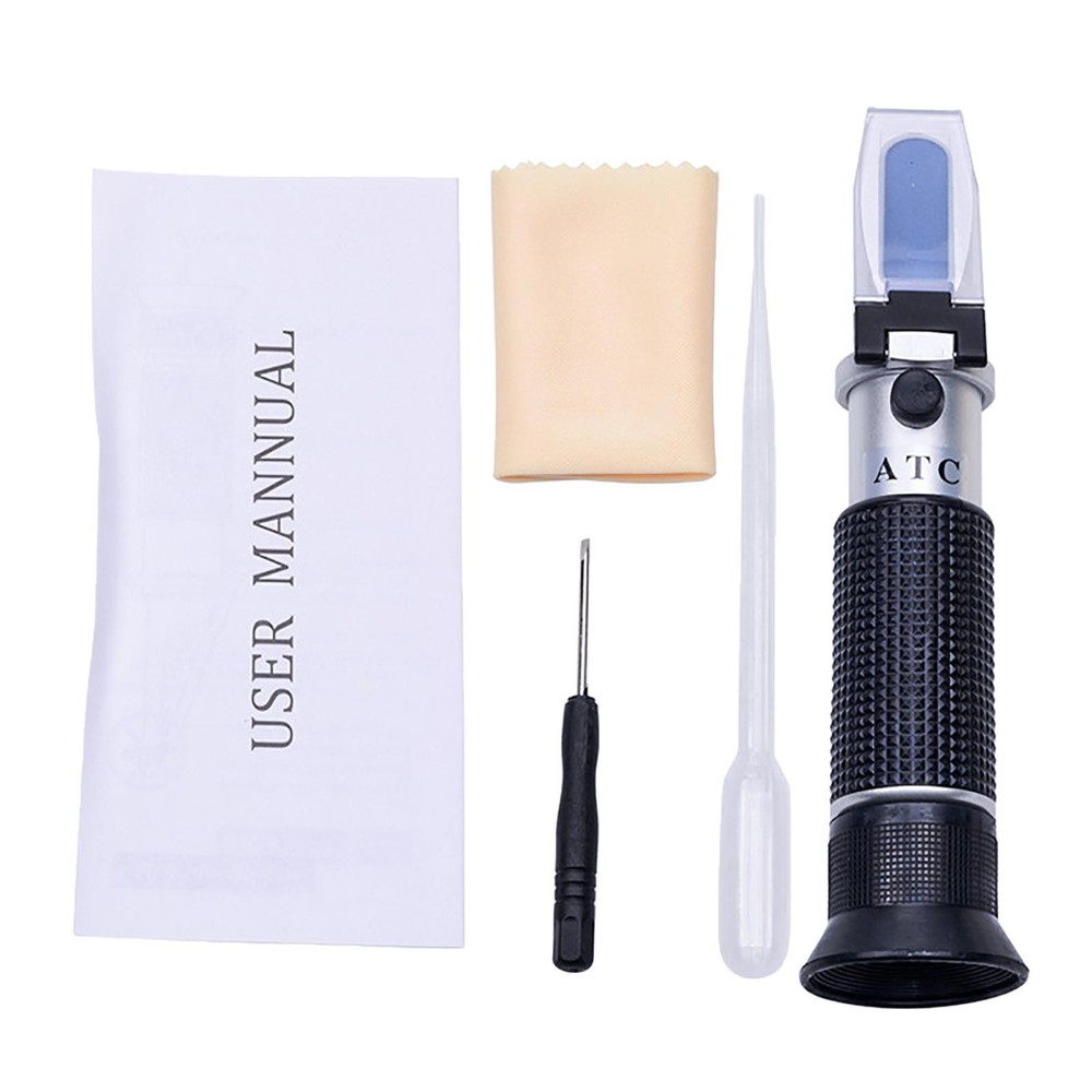 Brix Refractometer Prism Refractometer Aluminum Hydrometer for Fruit Sugar