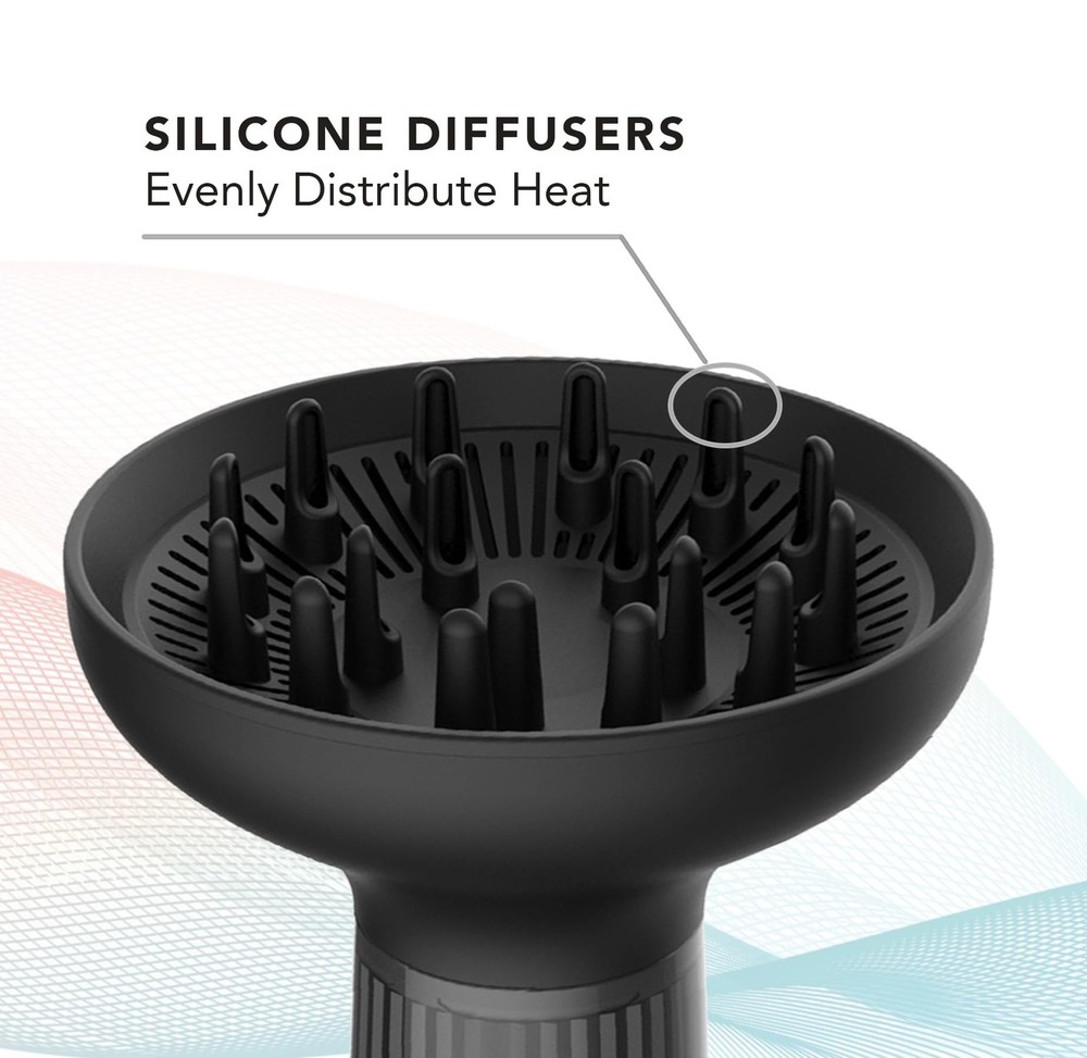 Diffuser Hair Dryer for Curly – Ionic Technology with SILVER