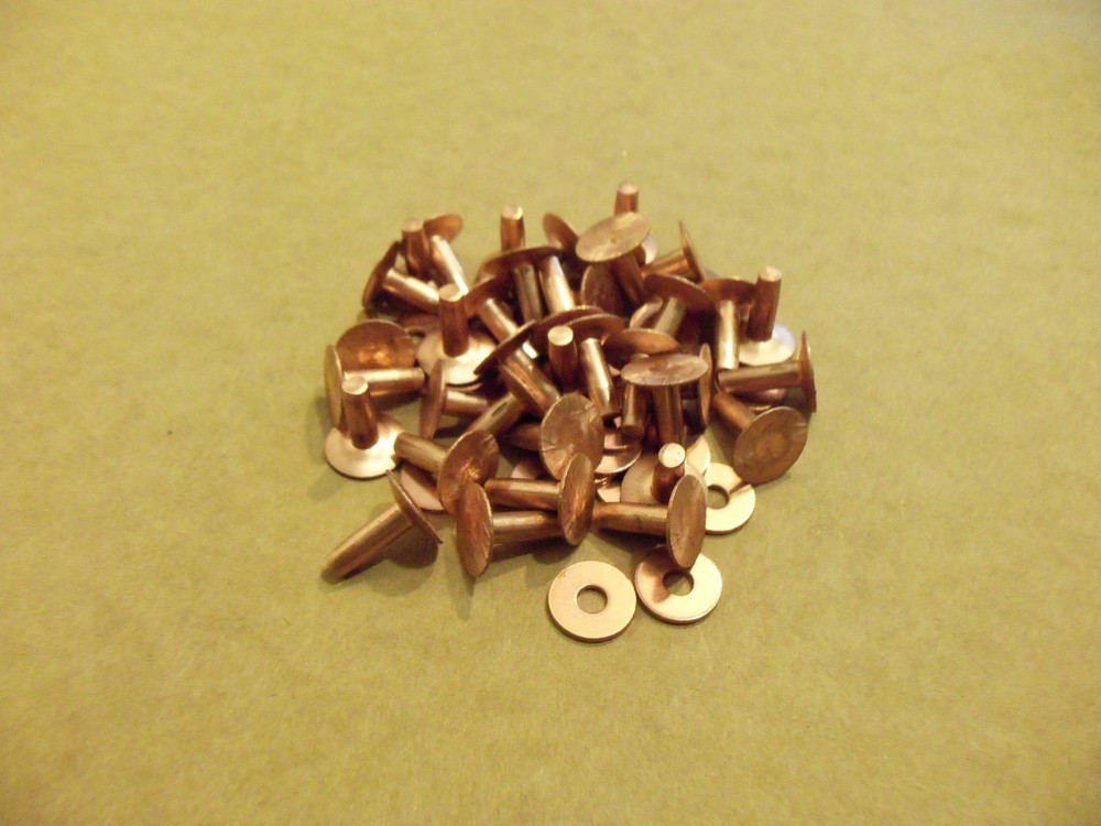 Copper Rivets & Burrs 1/2" 9 Gauge SCA (1 Pound)
