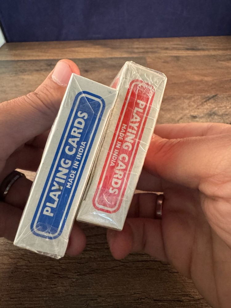 Plastic Coated Playing Cards Red N Blue