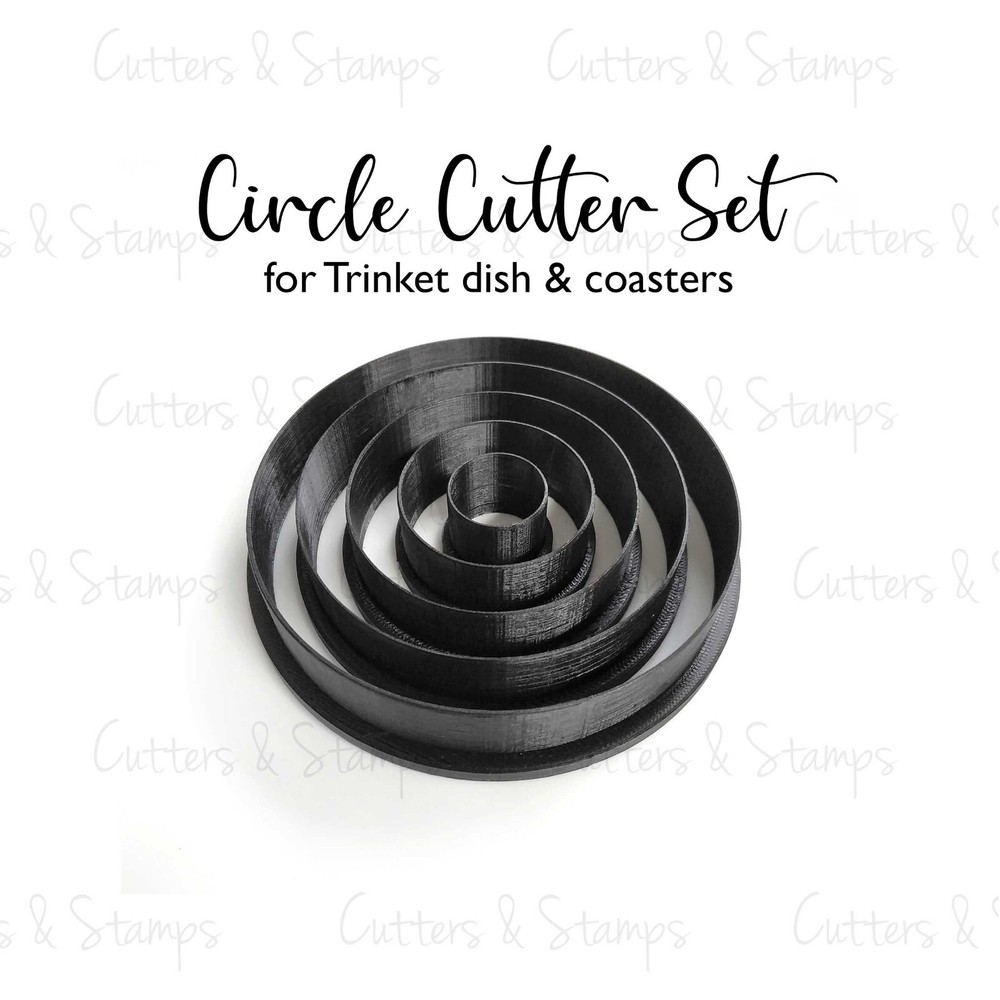 Large CIRCLE Cutter Set | Trinket dish & Coaster clay cutter |