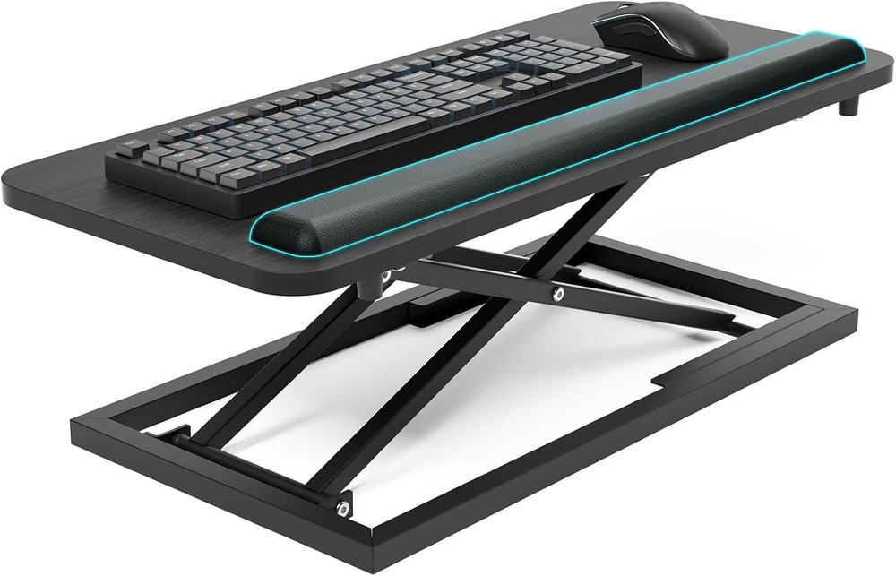 Adjustable Standing Keyboard Tray with Wrist Rest for Ergonomic Workstations
