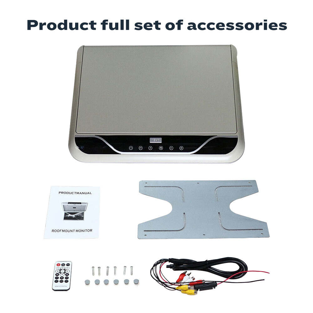 19.5"Car Roof Monitor Overhead Mounted Flip Down 1080P HDMI/USB Speaker US Stock