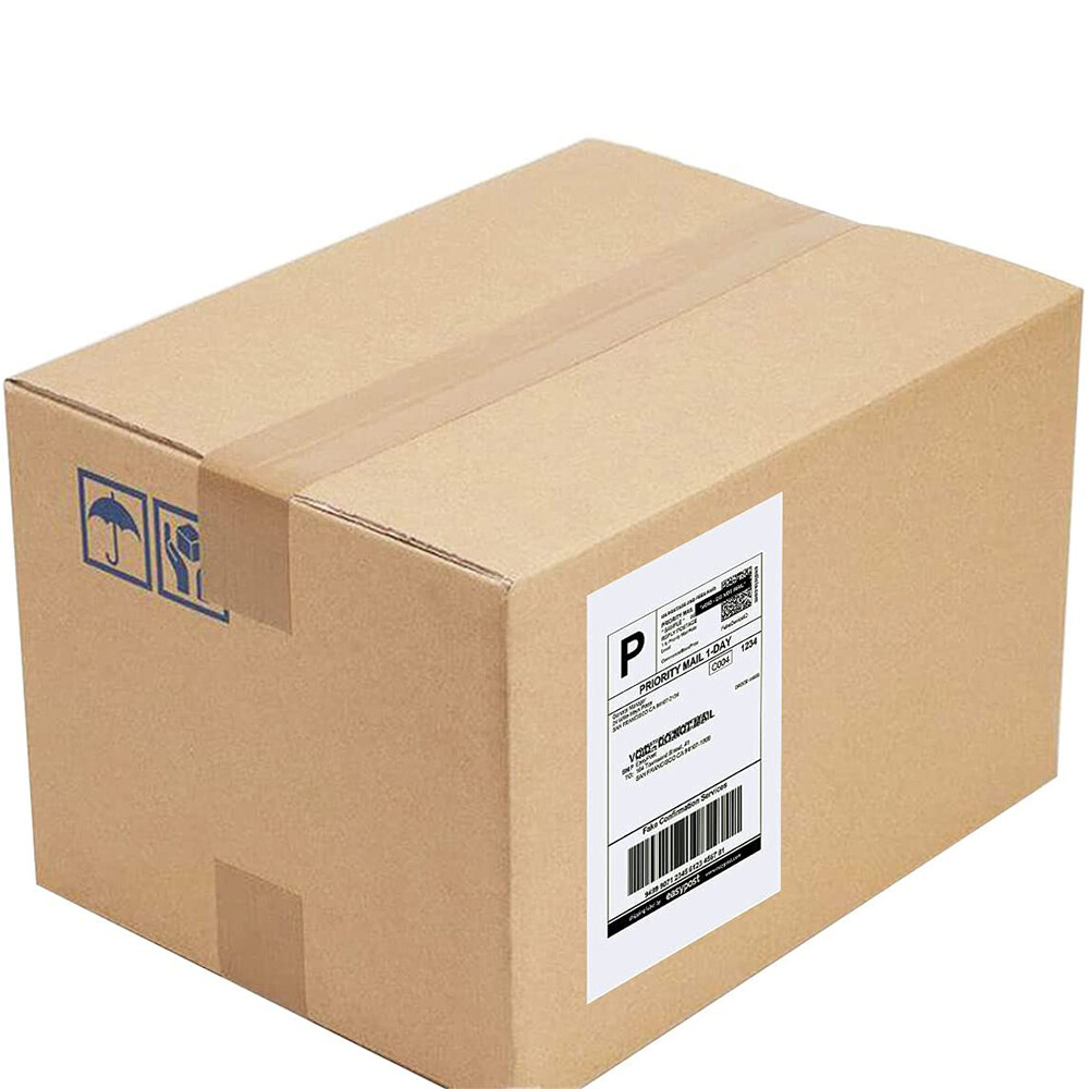 50-10000 Premium 8.5"x 5.5" Half Sheet Self Adhesive Shipping Labels 2 Per Sheet