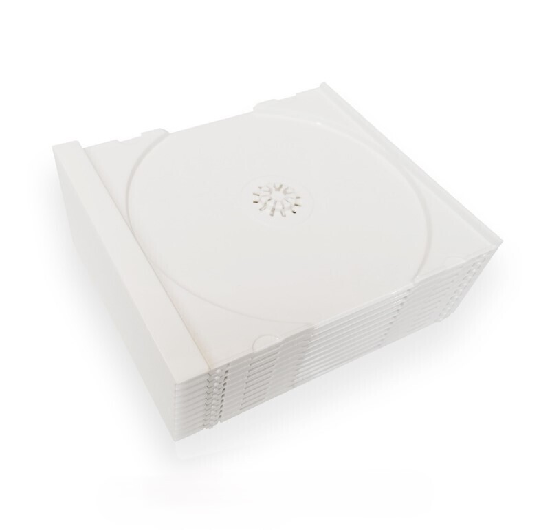 100 x Single Jewel CD Case WHITE TRAY ONLY (no clear case)