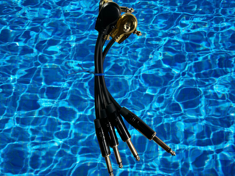 4-Pack Mogami 2524 Pedal Effects, Single Patch cable Gold connectors