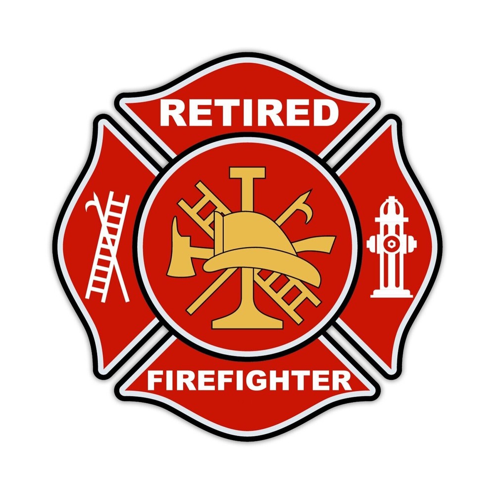 Retired Firefighter Sticker Decal