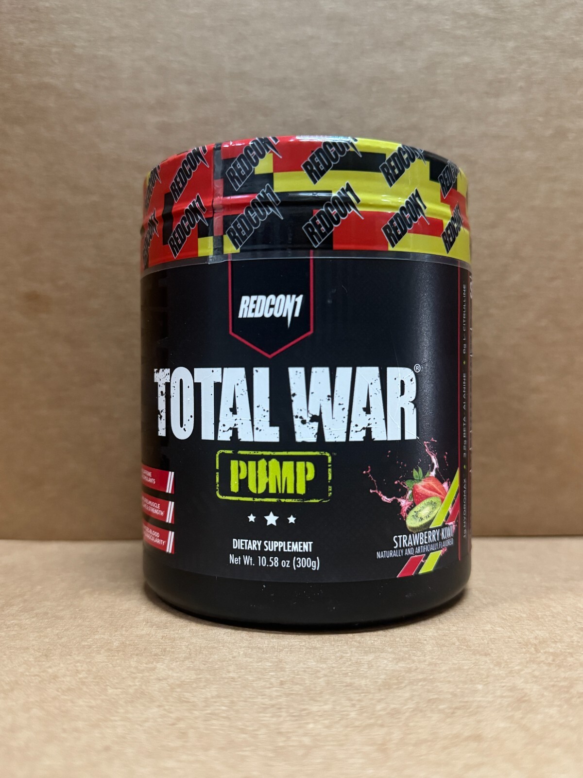 REDCON1 TOTAL WAR PUMP Strawberry Kiwi  Stim Free Pre-Workout 30 Serv 2027 EXP