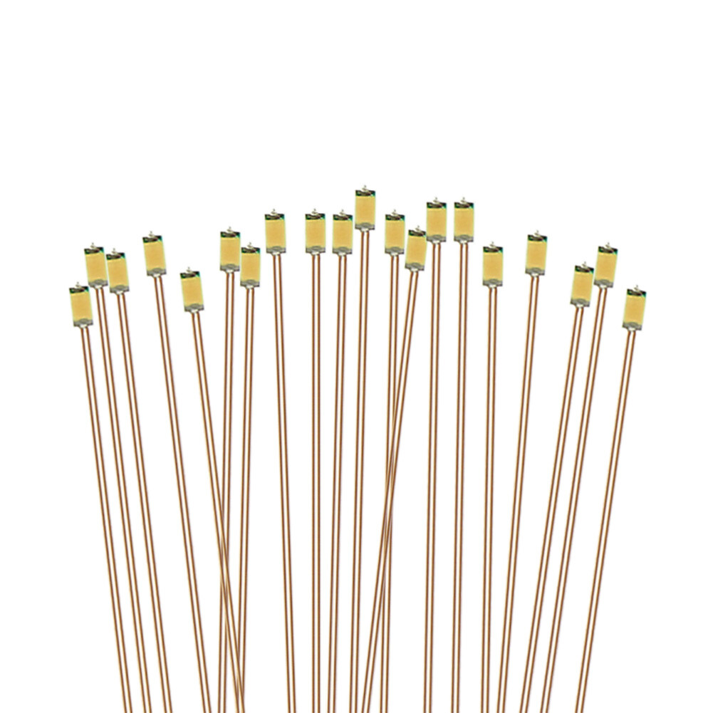 50pcs Pre Wired Warm White ##0402 SMD LEDs Lighting Kit Pre-soldered Micro LEDs