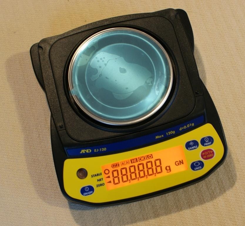 A&D EJ-120 120g x 0.01g Precision Scale
