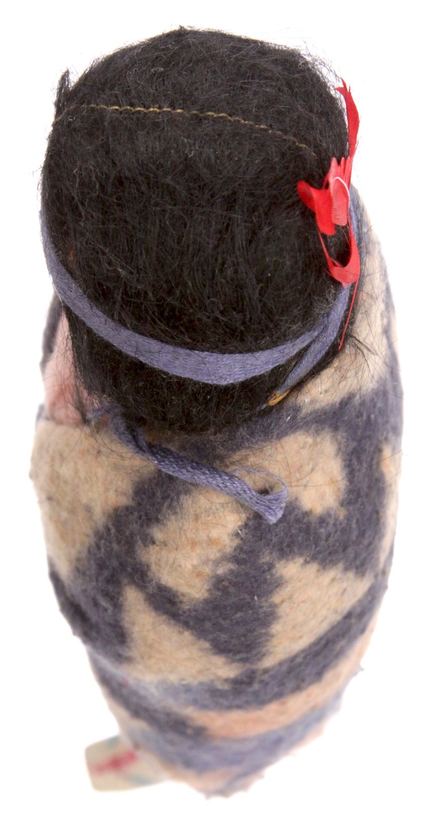 Antique Handmade Native American Navajo Skookum Bully Doll Wrapped in Blanket