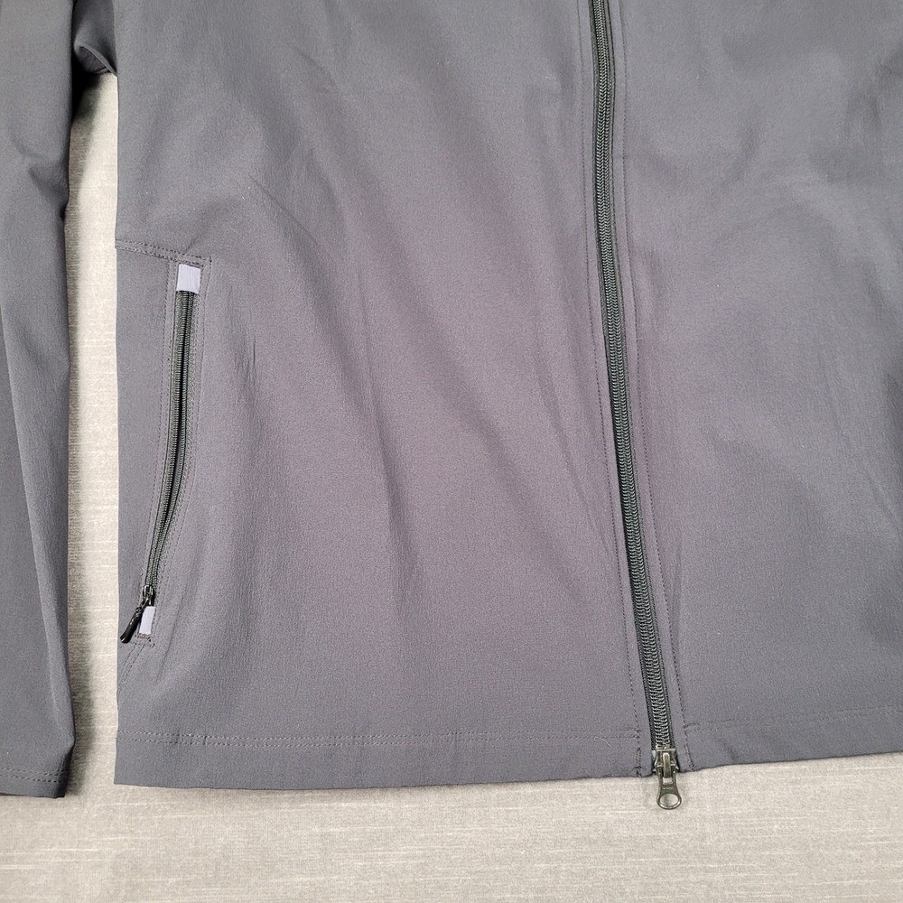 Nike Jacket Full Zip Lightweight Running Track Gray Spandex Polyester Blend XL