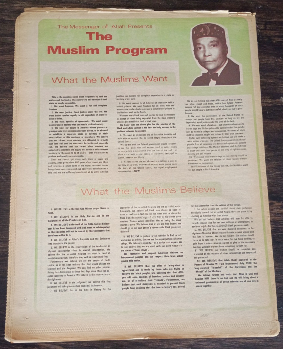 Nation of Islam 1971 Muhammad Speaks Newspaper "PLAYING WITH STEEL"