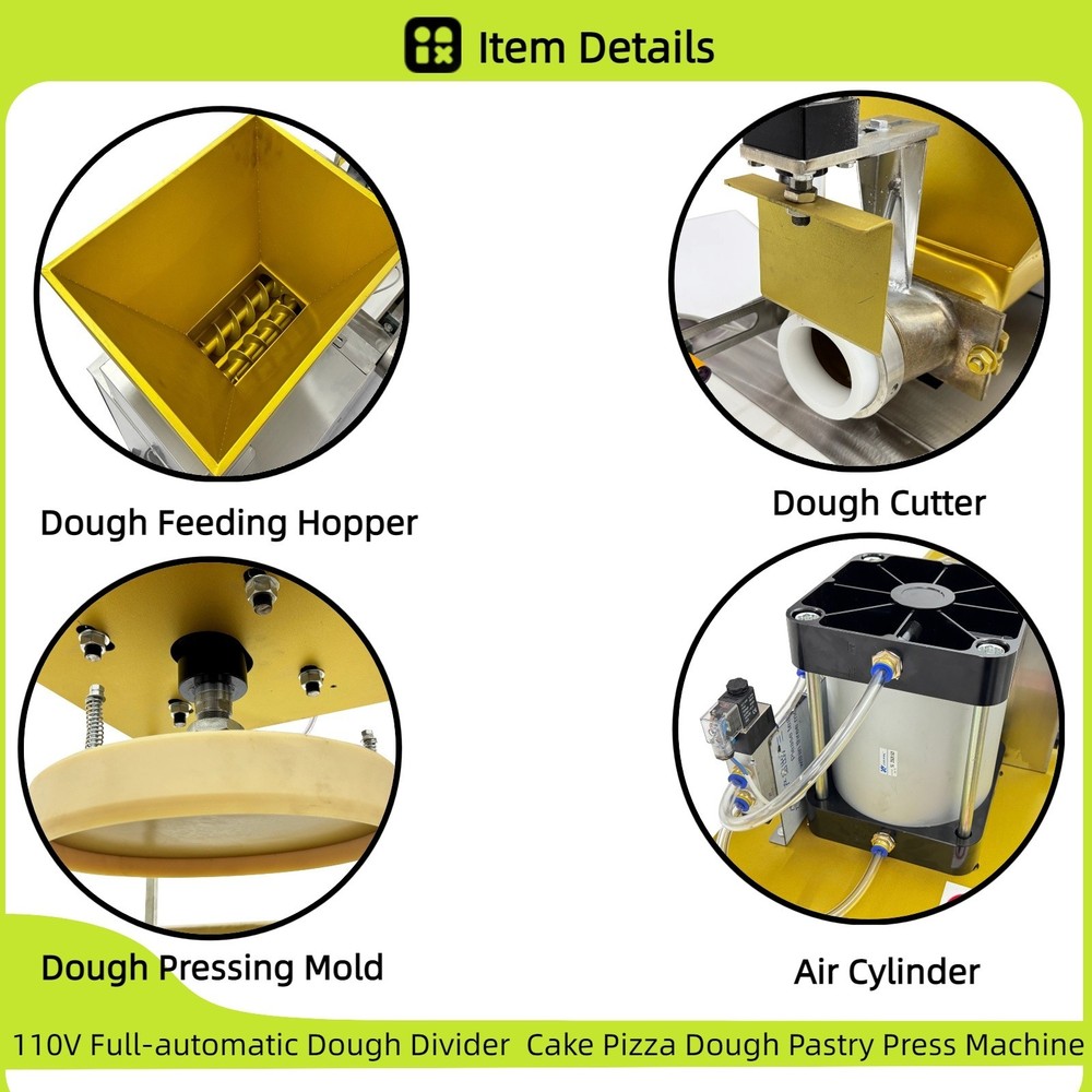 110V Multifunctional Full-automatic Dough Divider Cake Pizza Dough Press Machine