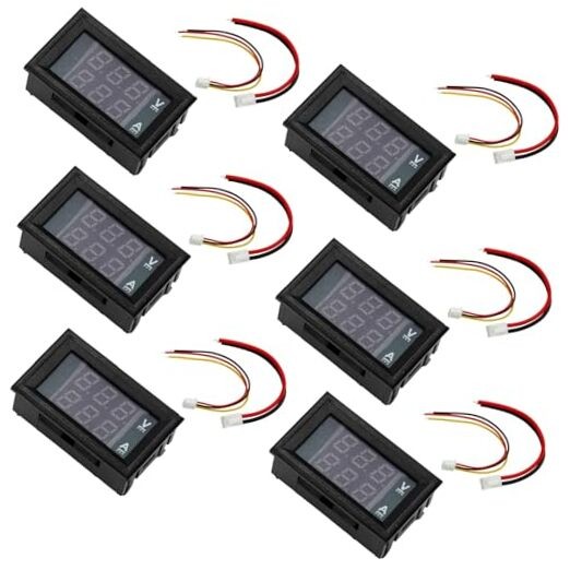 6PCS High Precision Digital Voltmeter Ammeter DC 100V 10A Dual LED Display
