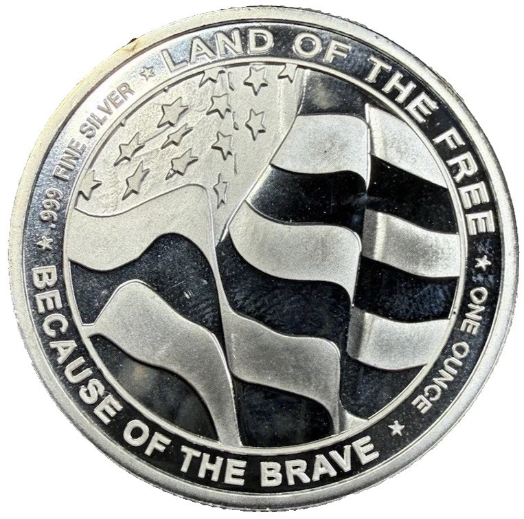 Space Force Silver Rounds, .999 Silver, Rim Is Toned