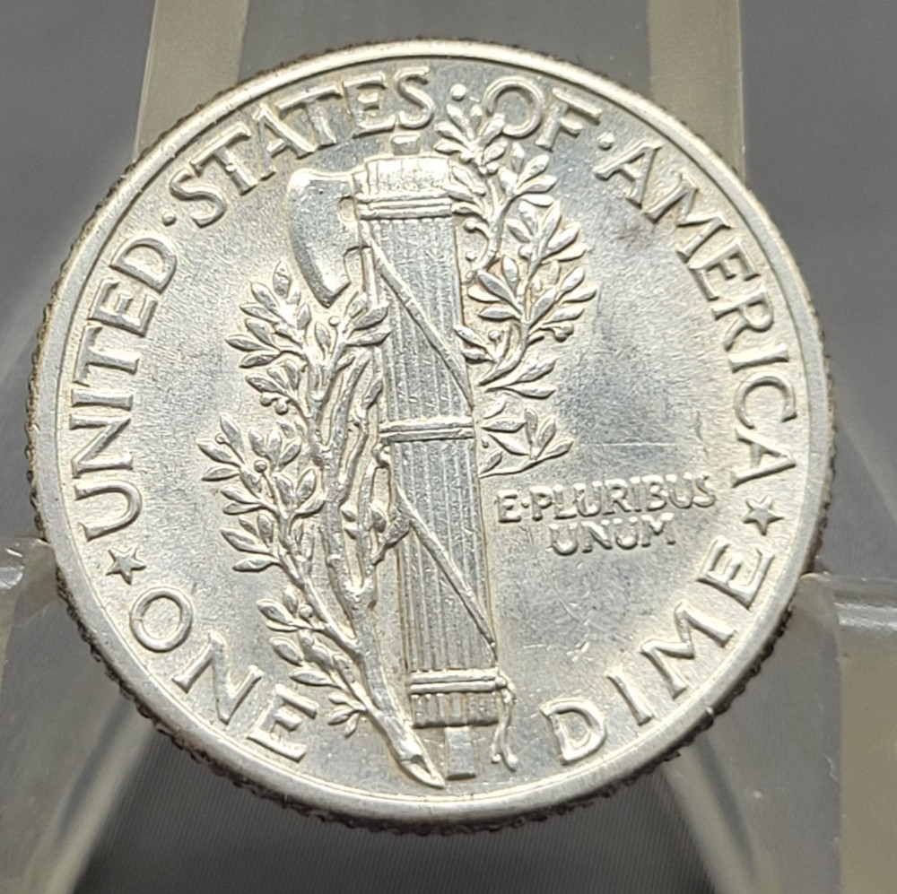 1941 U.S. Mercury Dime 10C 90% Silver Type Coin SB Split Bands