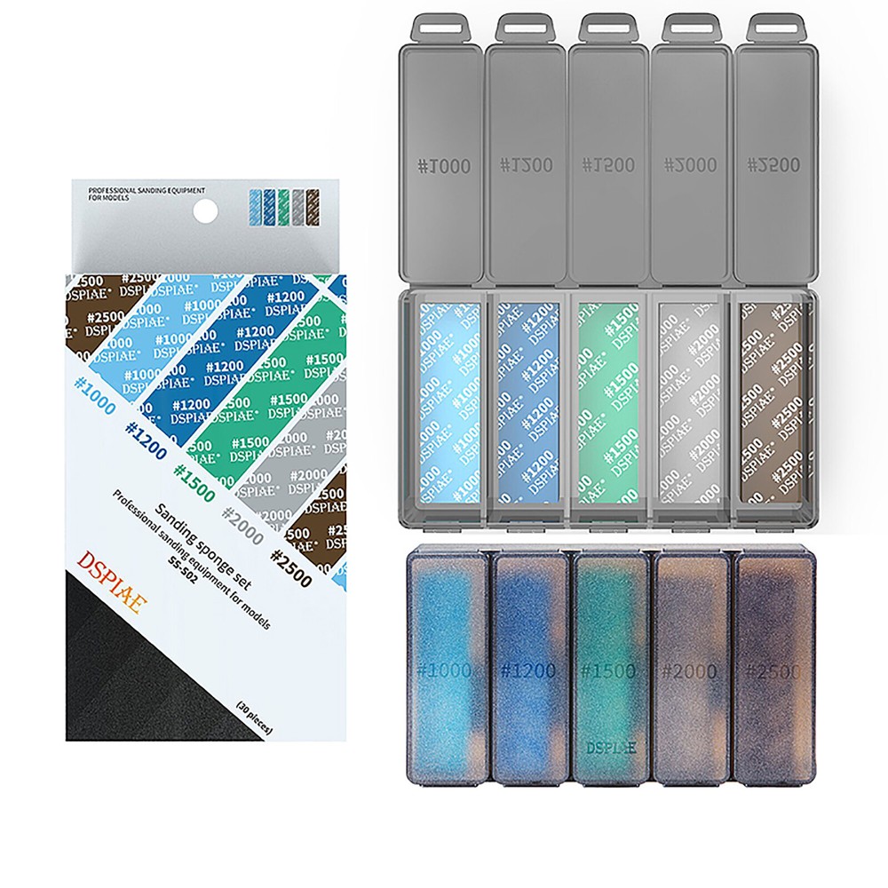 Arc Grinding Polishing Sandpaper Model Making Kit Model Sanding Sponge Set Combo