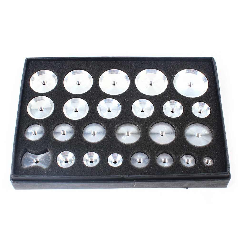 Watchmaker Tool Watch Press Set Back Case Closer Crystal Glass Fitting+ 25 Dies