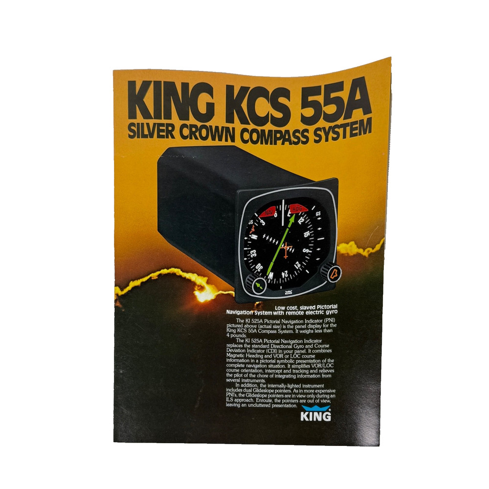 King KCS 55A Silver Crown Compass System Pilot's Guide Vintage