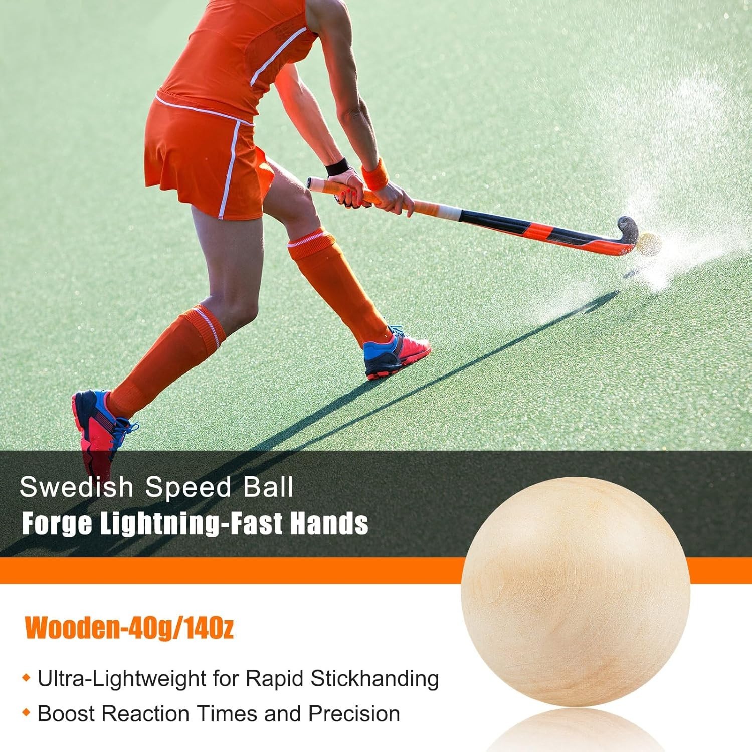 4pc Hockey Stickhandling Balls Weighted No Bounce Training Set