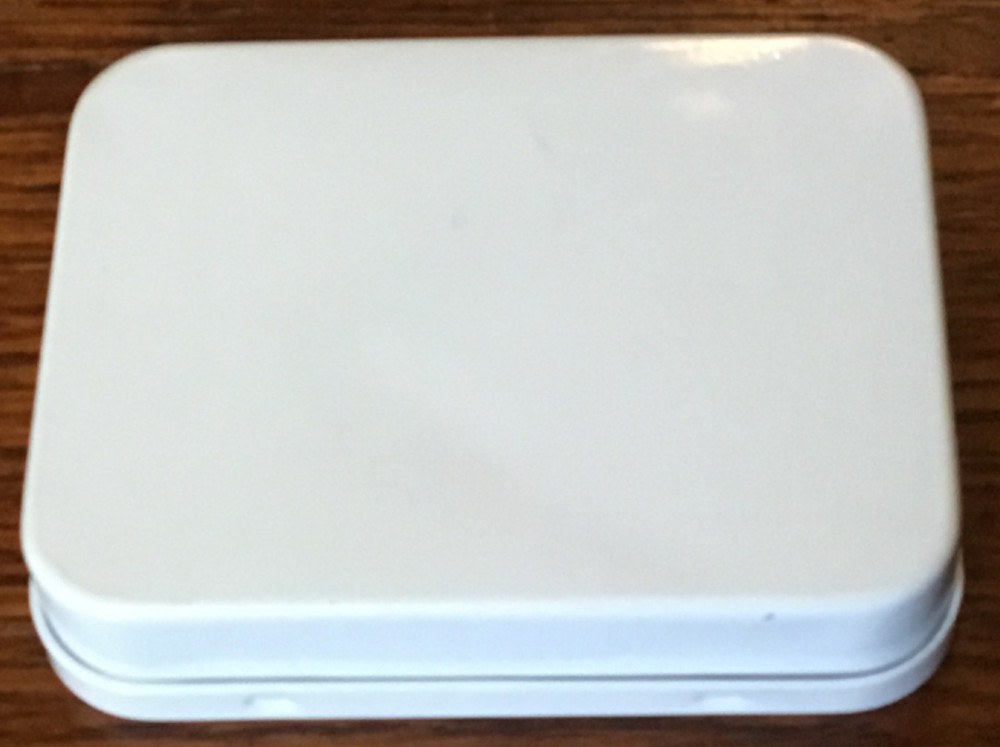White Empty "Princeton University" Mint Hinged Tin w/Orange Shield Top EMPTY