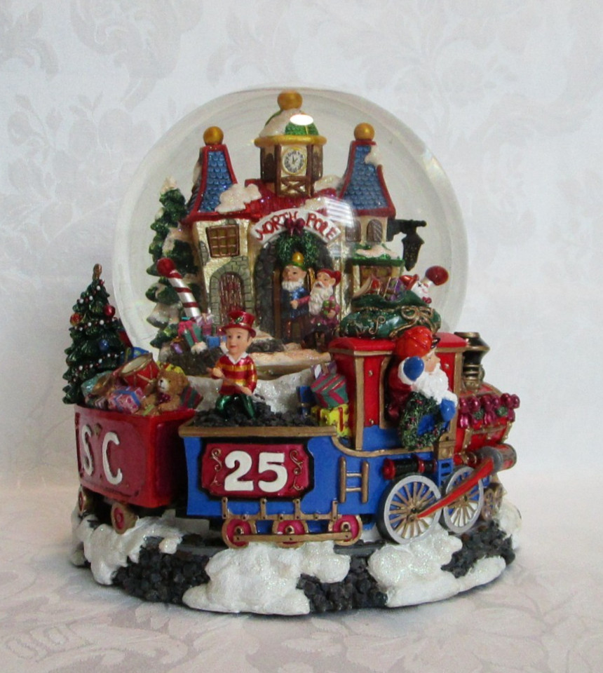 Christopher Radko North Pole Express Large Snowglobe