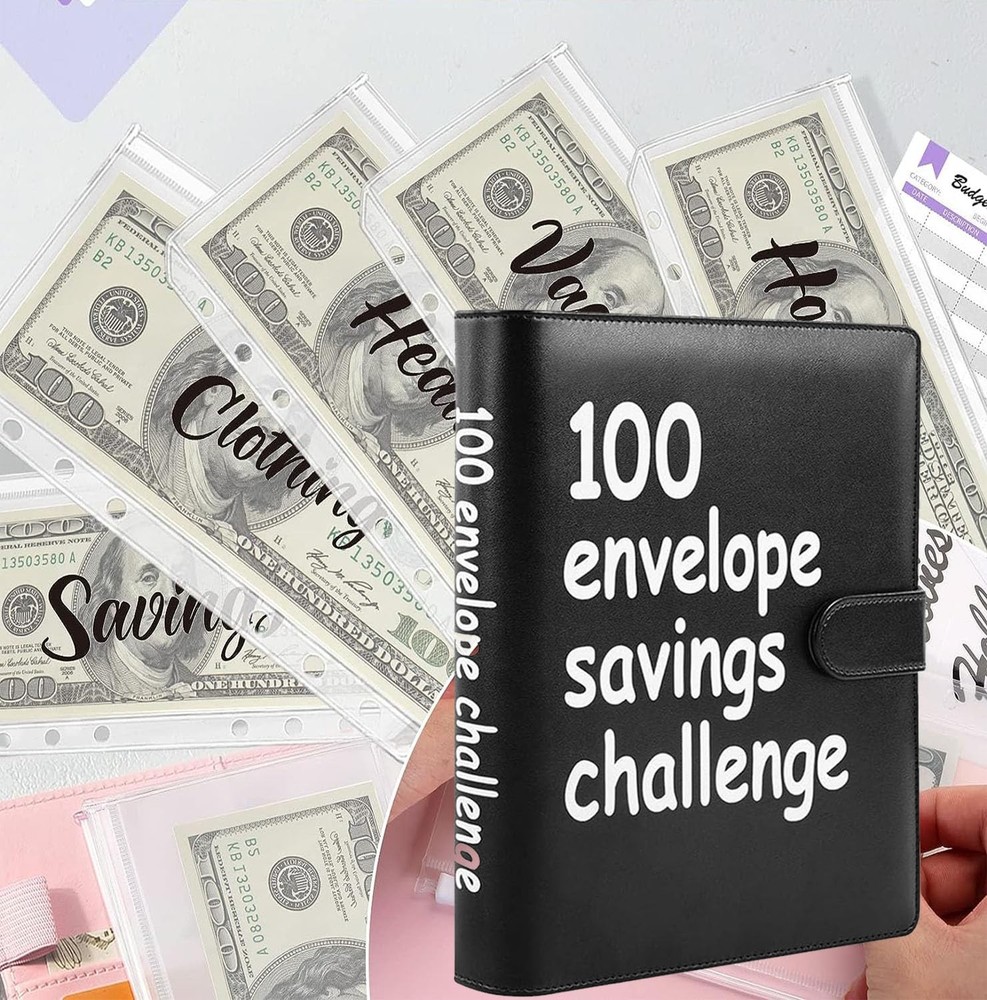 100 Envelopes Money Saving Challenge, 100 Envelope Challenge Binder, Easy and...
