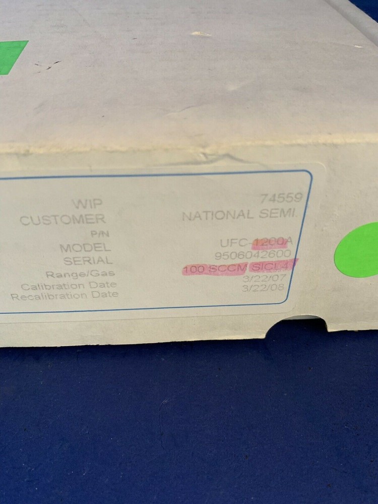 Unit UFC-1200A Mass Flow Controller, SICL4, 100 SCCM Refurbished