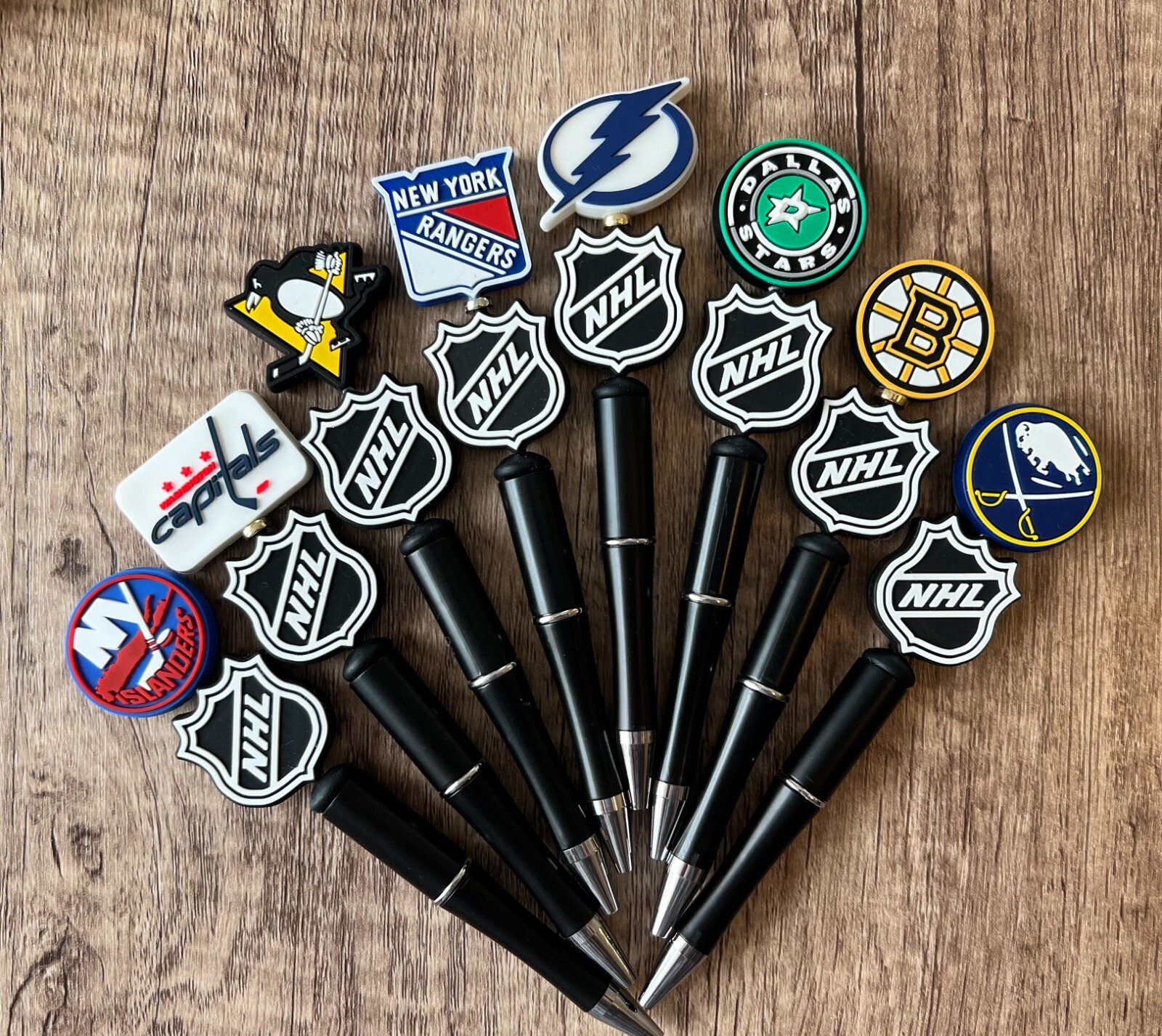 Handmade beaded pens. Hockey. Collect, gifts, gift basket filler, party