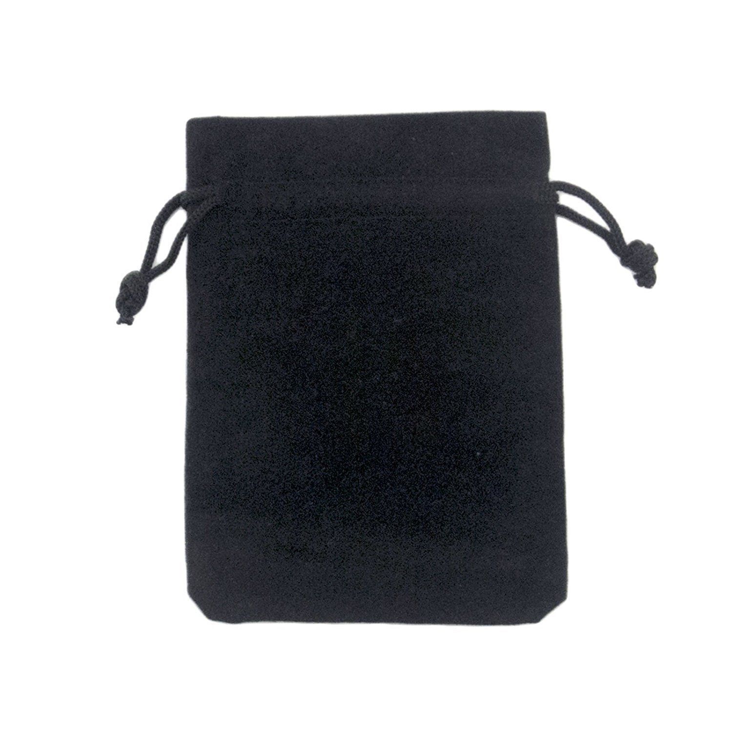 50 100 Black 3"x 4” 4"x6" 5x7" Jewelry Pouches Velvet Gift Bags Wedding Favors