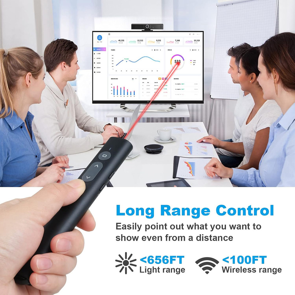Presentation Clicker Presentation Remotes, Type C/USB a 2 in 1 Pointer, Remote P