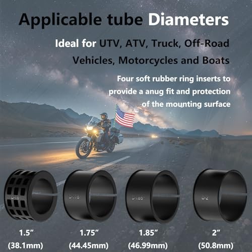 1PCS LED Light Bar Mounts UTV Whip Light Mount Clamp Solid Heavy Whip Flag