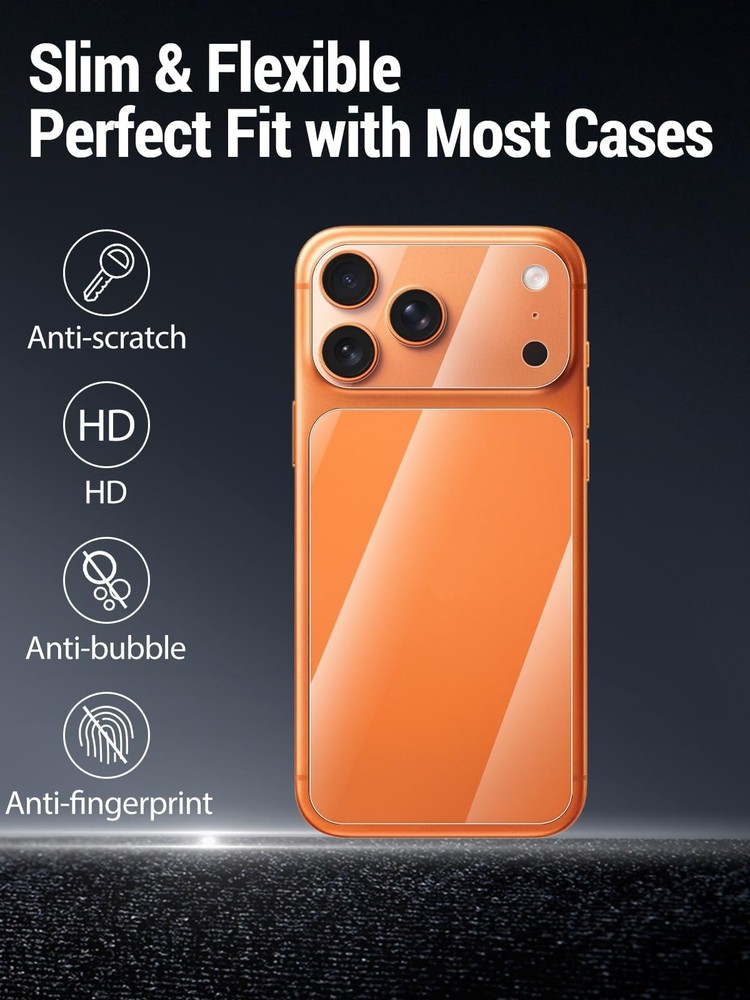 For iPhone 17 Pro Max 17 Pro Tempered Glass Screen Front+Back+Camera Protector