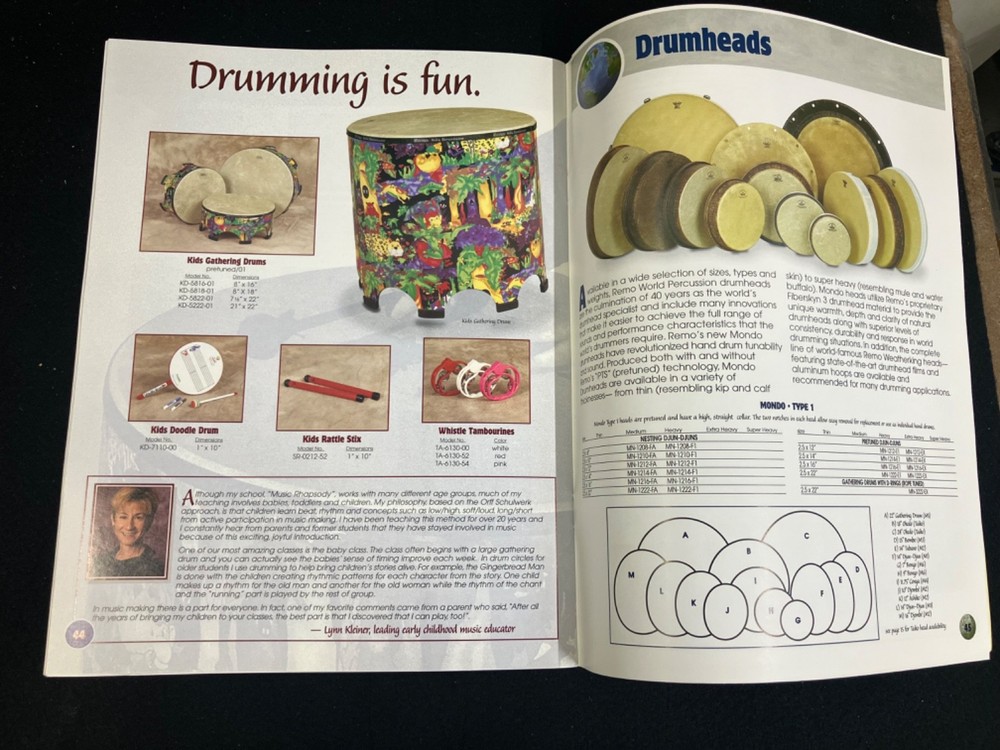 REMO 2000 WORLD PERCUSSION CATALOG, DRUMMING DEFINES US