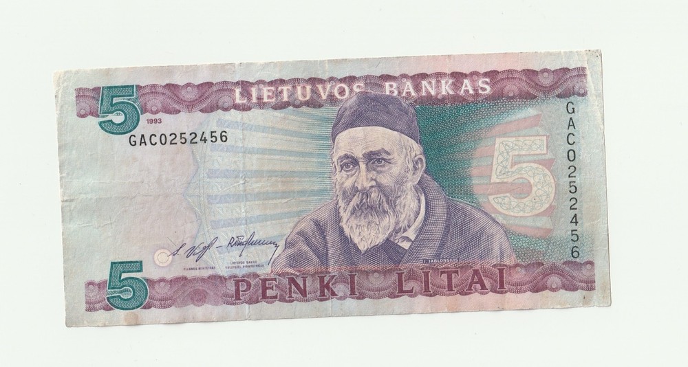 Lithuania 5 Litai 1993