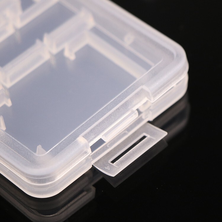 3pcs Clear Plastic Memory Card Case For SD SDHC SDXC Micro SD T-Flash Card