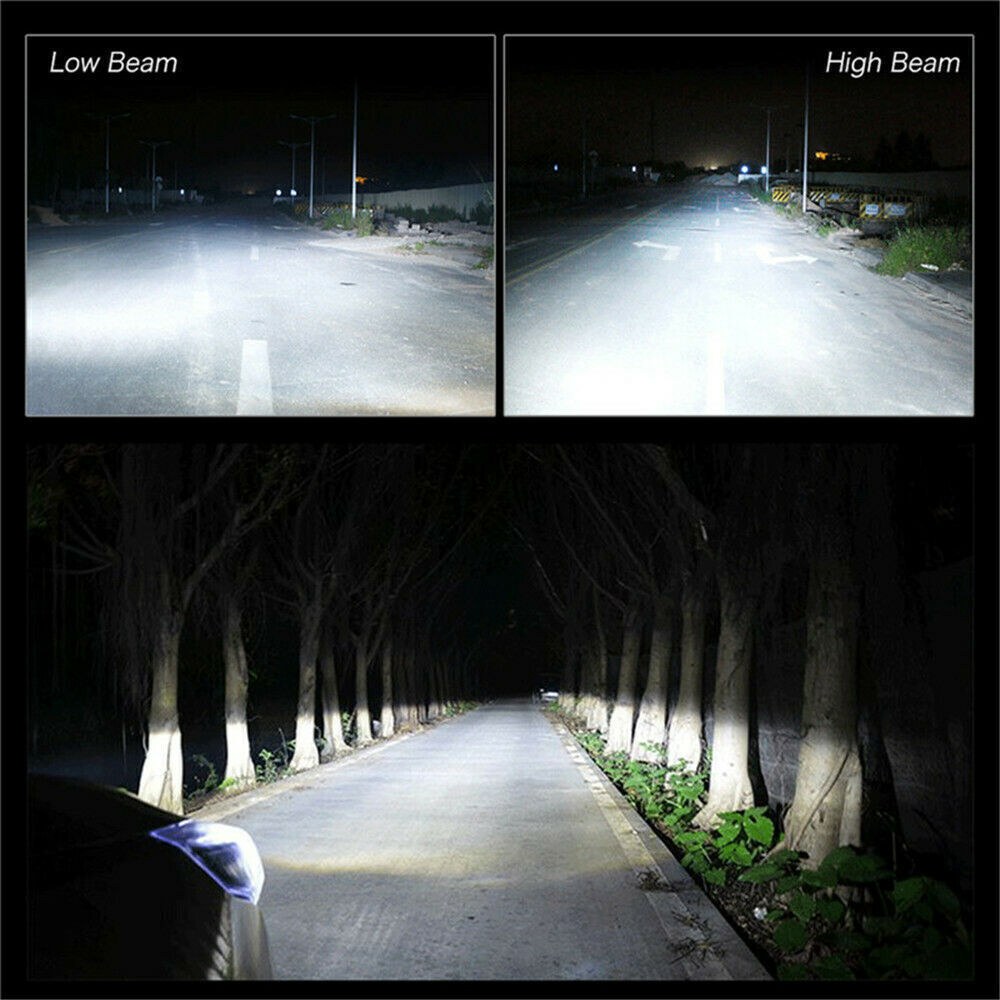 9005 H11 LED Headlight KIT Combo Bulbs 10000K High&Low Beam Super Bright White