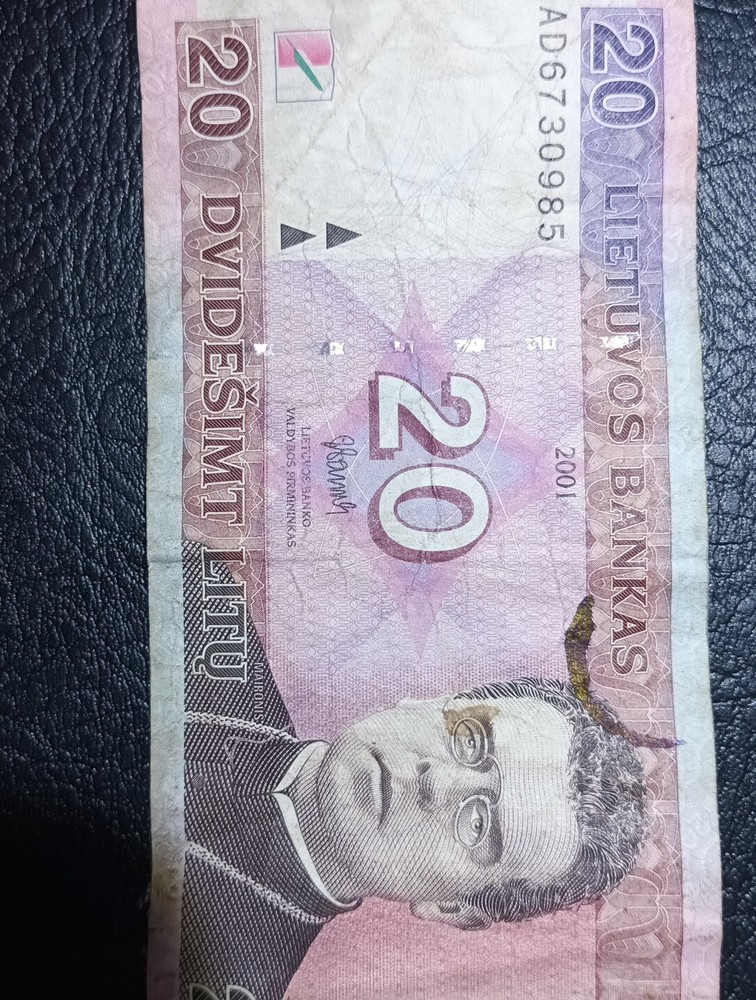 Lithuania 20 Litas banknote 2001