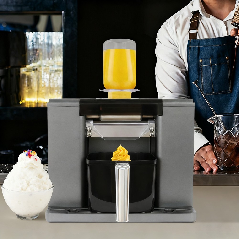 Snowflake Ice Making Machine Shaved Ice Machine Automatic Shaved Ice Maker Grey