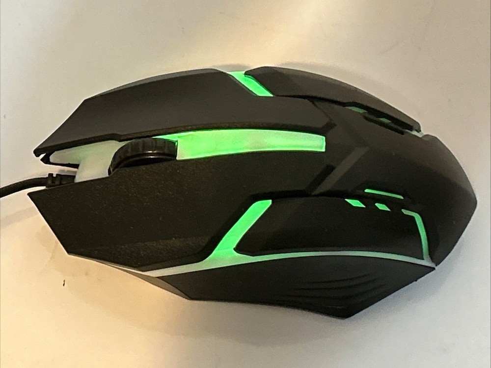 Rainbow Backlit Gaming Mouse (X1) Optical Wired, Changes Colors New Open Box