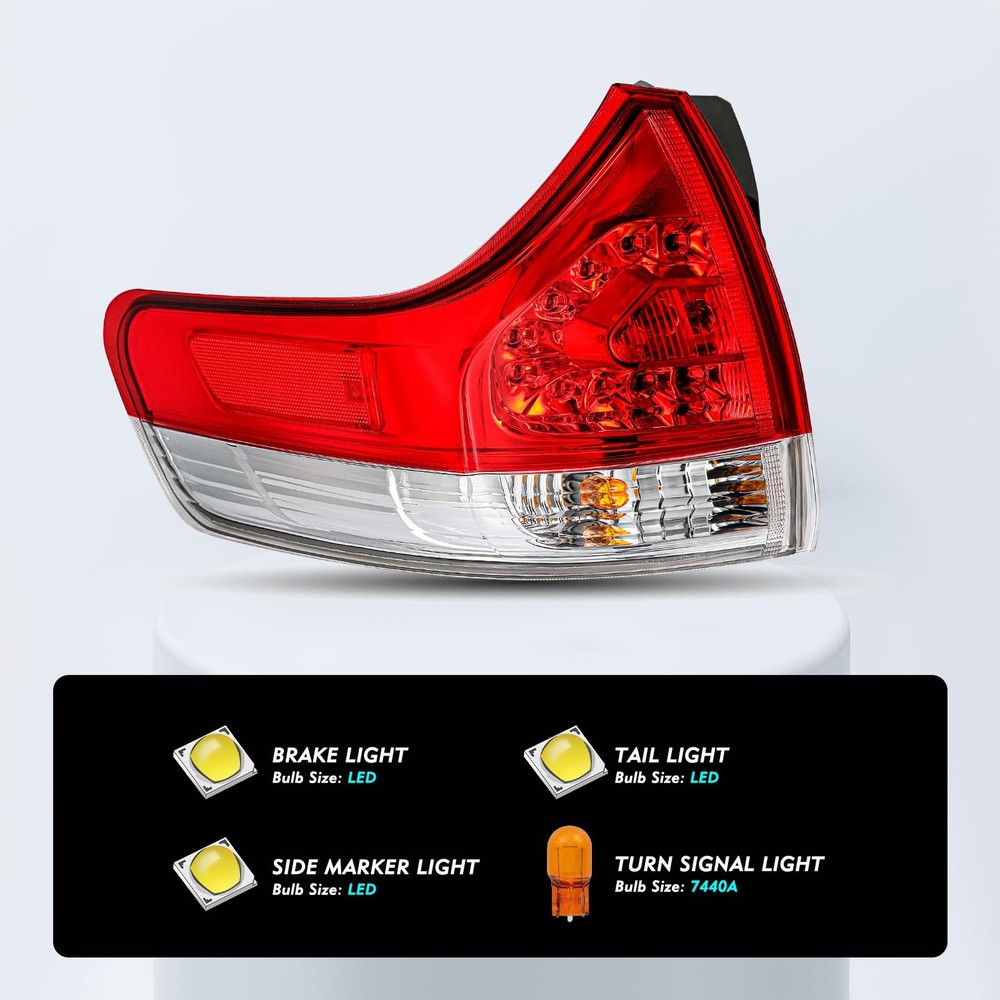 2011-2014 Sienna Tail Light Outer Driver Passenger Side